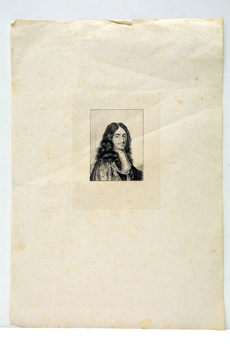 Gravure du Portrait de Charles Perrault, écrivain du XVIIème siècle …