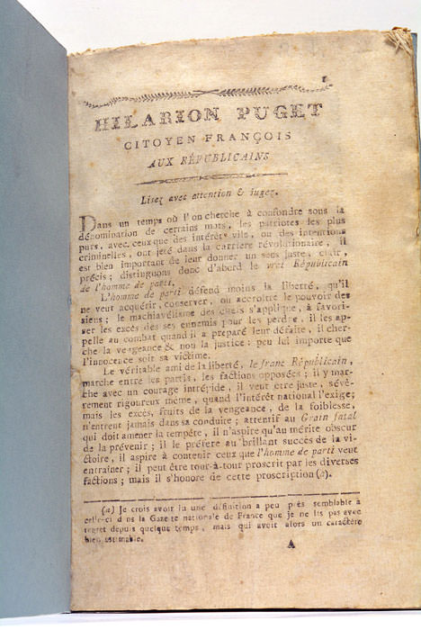 Hilarion Puget, Citoyen François aux Républicains. Lisez avec attention et …