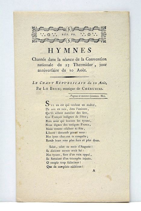 HYMNES CHANTES dans la Séance de la Convention Nationale du …