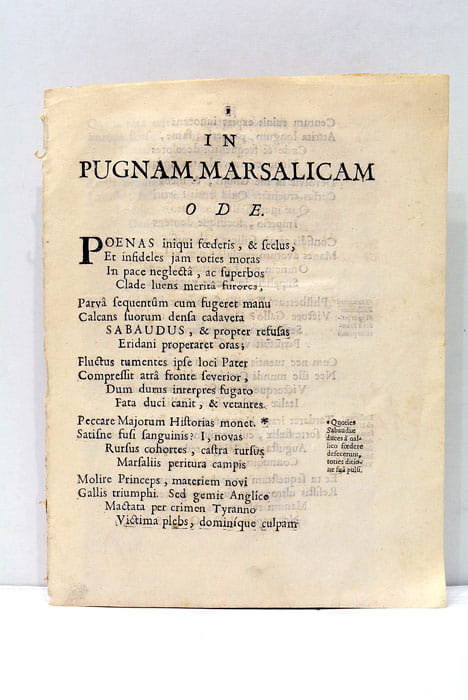 In Pugnam Marsalicam. Ode.