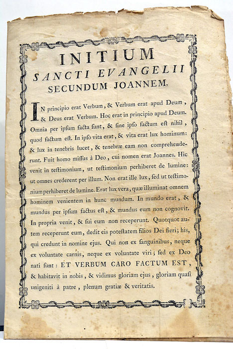 INITIUM SANCTI EVANGELII Secundum Joannem.