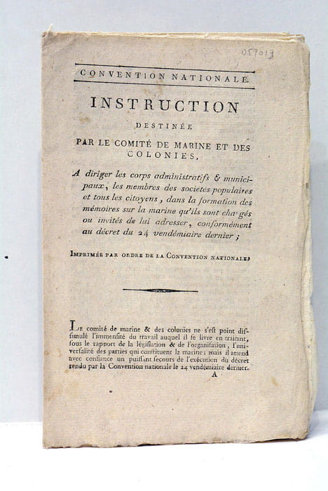 INSTRUCTION destinée par le Comité de Marine et des Colonies, …
