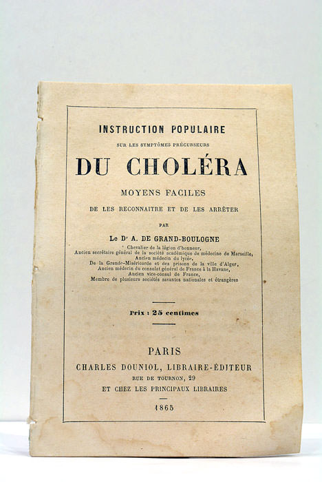 Instruction populaire sur les symptômes précurseurs du choléra. Moyens faciles …