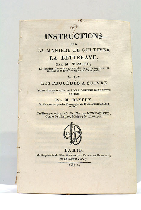 Instructions sur la manière de cultiver la betterave. Et sur …