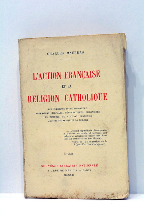 L'action française et la religion catholique.