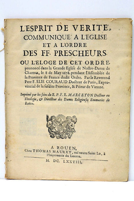 L'Esprit de Vérité, communiqué à l'Eglise et à l'Ordre des …
