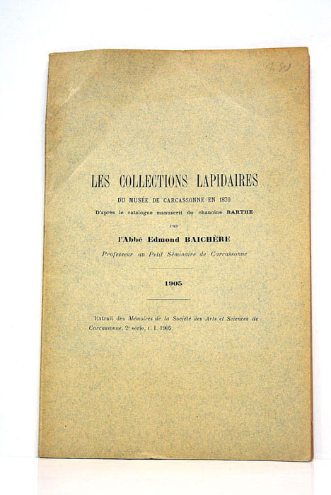 Les collections lapidaires du musée de Carcassonne en 1870.