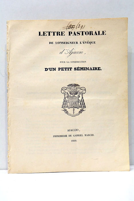LETTRE Pastorale de Monseigneur l'Evêque d'Ajaccio pour la Construction d'un …