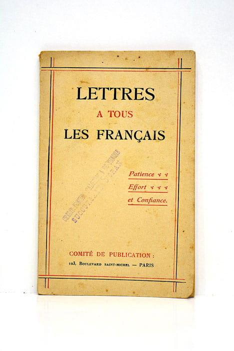 LETTRES A tous les Français.