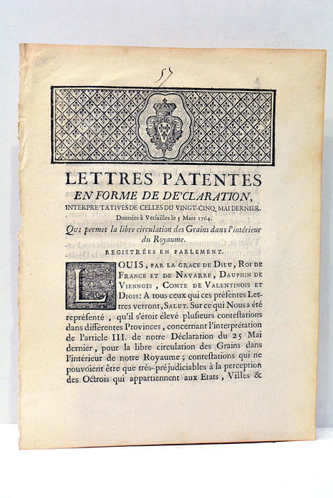 LETTRES PATENTES en forme de déclaration interprétative de celles du …