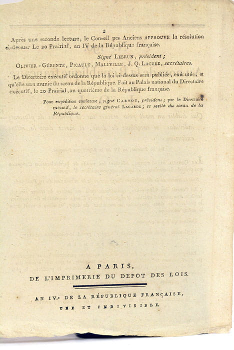 LOI. Au nom de la République française. Nº 190. Qui …
