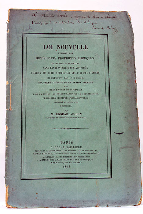 Loi Nouvelle régissant les différentes propriétés chimiques, et permettant de …