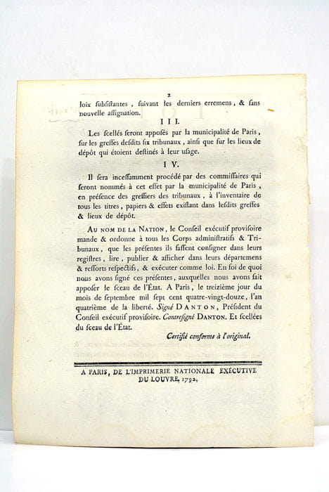 Loi portant suppression des six tribunaux criminels établis à Paris …