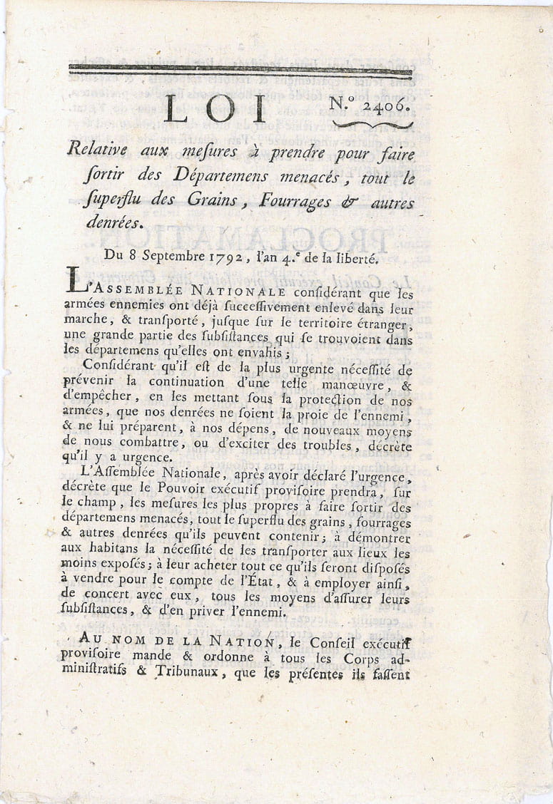 LOI relative aux Mesures à prendre pour faire sortir des …
