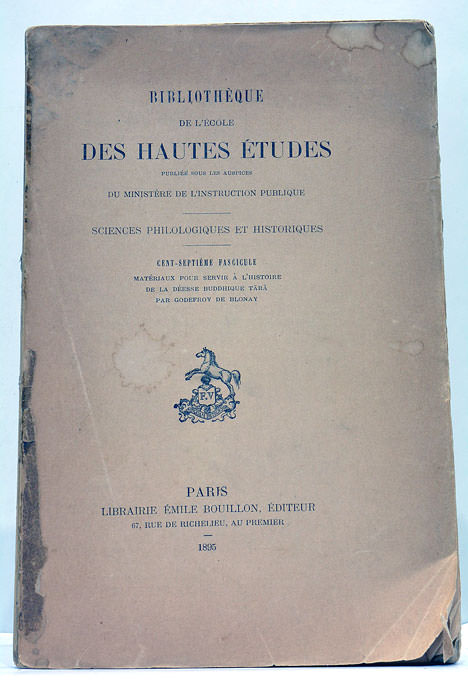 Matériaux pour servir à l'histoire de la Déesse Buddique Tara.