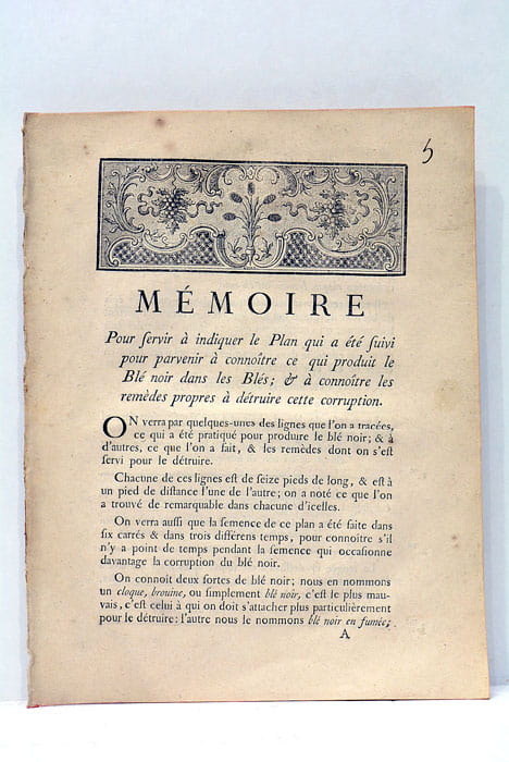 MEMOIRE pour servir à indiquer le Plan qui a été …