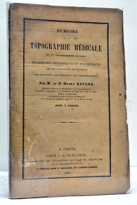 Mémoire sur la topographie médicale du IVe Arrondissement de Paris. …