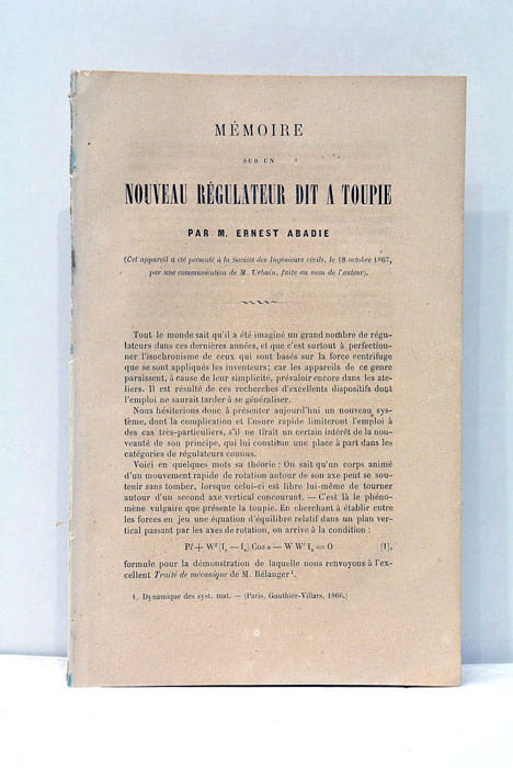 Mémoire sur un Nouveau Régulateur dit à Toupie.