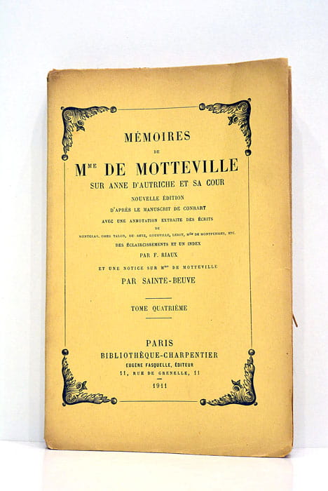 Mémoires de Mme de Motteville sur Anne d'Autriche et sa …