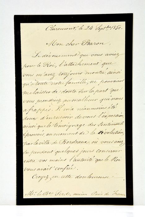 Mon cher Baron …