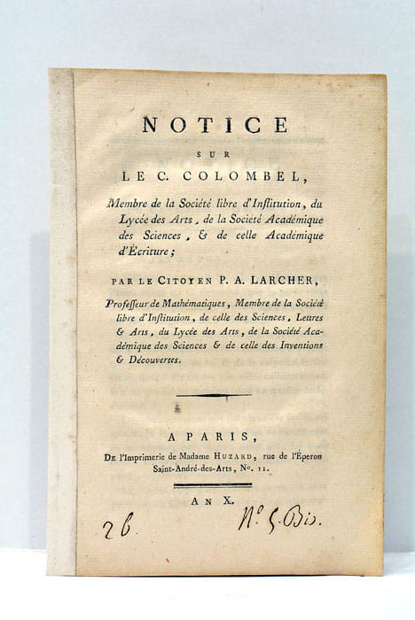 Notice sur le C. Colombel, Membre de la Société libre …
