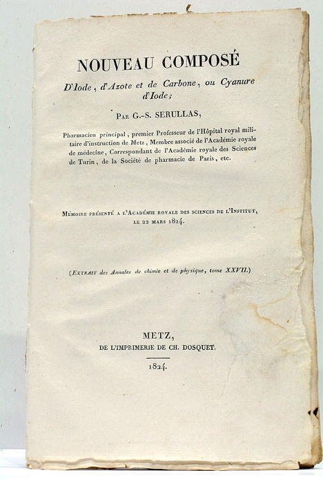 Nouveau Composé d'Iode, d'Azote et de Carbone, ou Cyanure d'Iode. …
