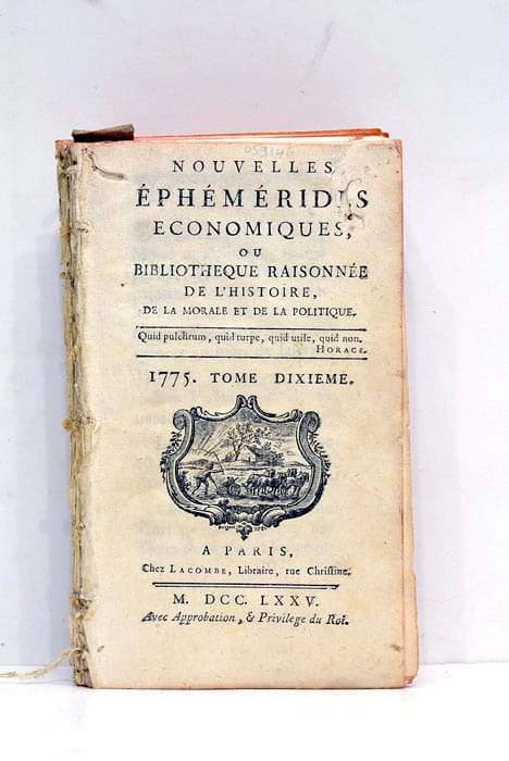Nouvelles Ephémérides Economiques, ou Bibliothèque raisonnée de l'Histoire, de la …