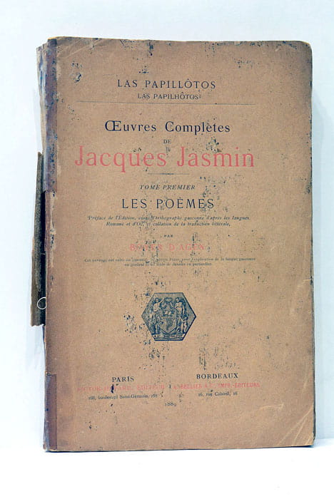 Oeuvres complètes de Jacques Jasmin. Tome premier. Les Poèmes.