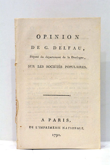 Opinion sur les Sociétés Populaires.