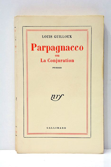 Parpagnacco ou La Conjuration. Roman.