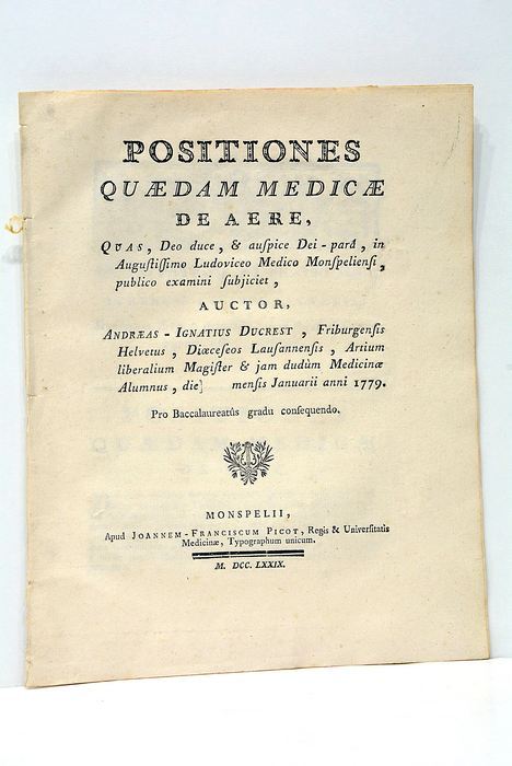 Positiones quaedam medicae De Aere.