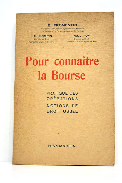 Pour connaître la Bourse.