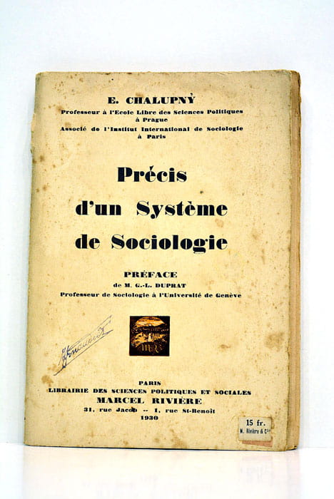 Précis d'un Système de Sociologie.