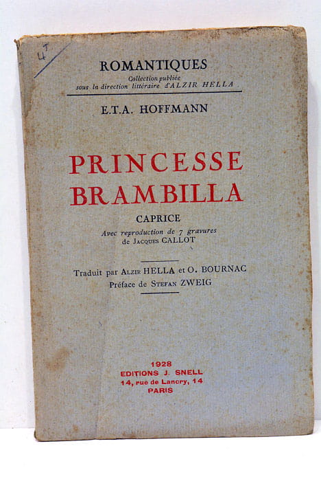 Princesse Brambilla. Caprice.