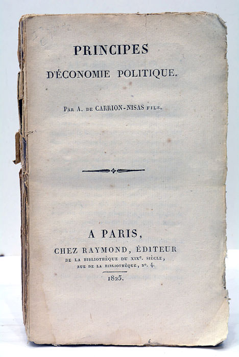 Principes d'Economie Politique.