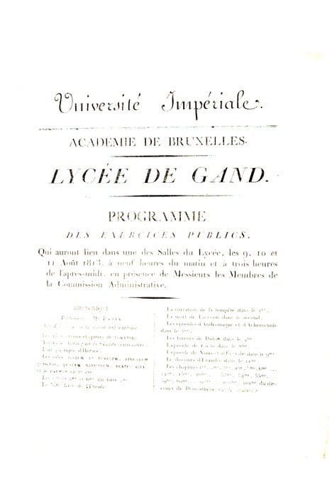 PROGRAMME des Exercices Publics qui auront lieu dans une des …