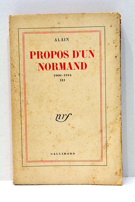 Propos d'un normand 1906-1914.