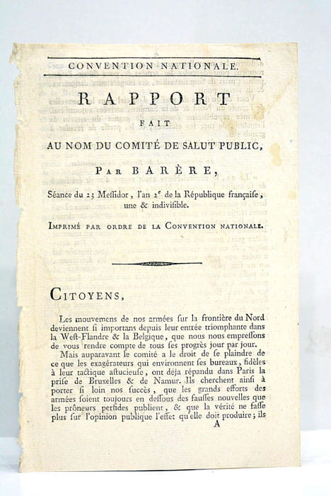 Rapport fait au nom du Comité de Salut Public.