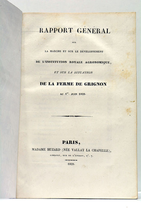 RAPPORT général sur la marche et sur le développement de …
