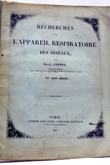 Recherches sur l’Appareil Respiratoire des Oiseaux. Avec un Atlas composé …