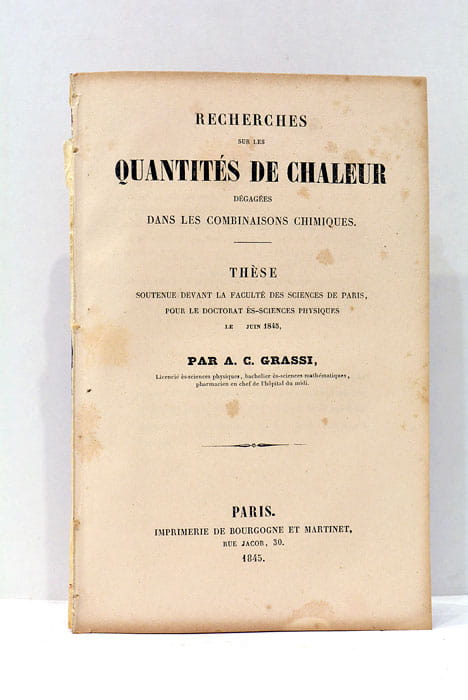 Recherches sur les Quantités de Chaleur dégagées dans les Combinaisons …