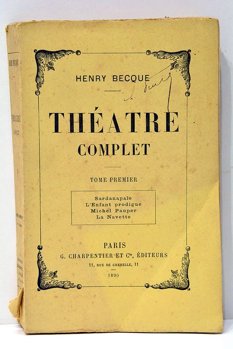 Recueil. Théâtre complet. Tome premier.