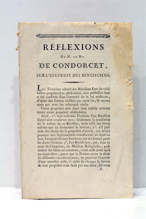 Réflexions de M. le Marquis de Condorcet sur l'usufruit des …