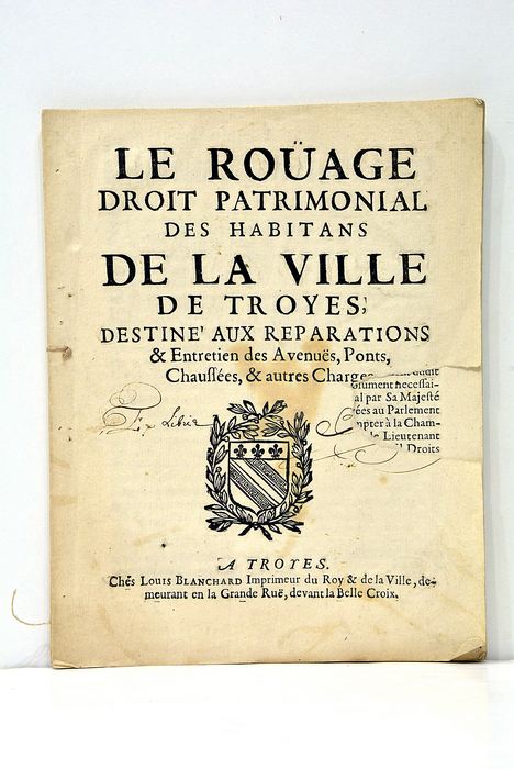 ROUAGE (Le), droit patrimonial des habitans de la Ville de …