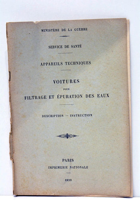 SERVICES DE santé. Appareils techniques. Voitures pour filtrage et épuration …