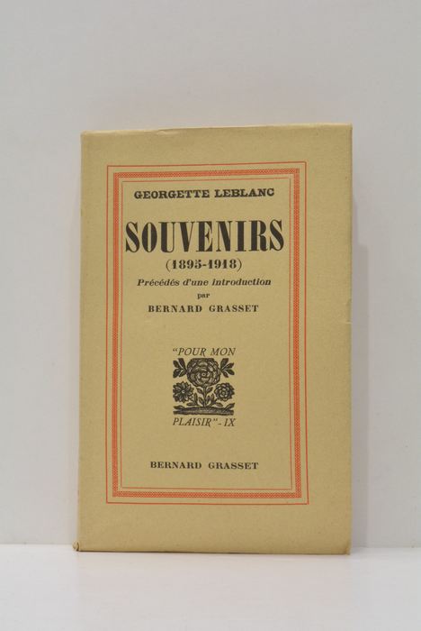 Souvenirs (1895-1918). Précédés d'une introduction par Bernard Grasset.