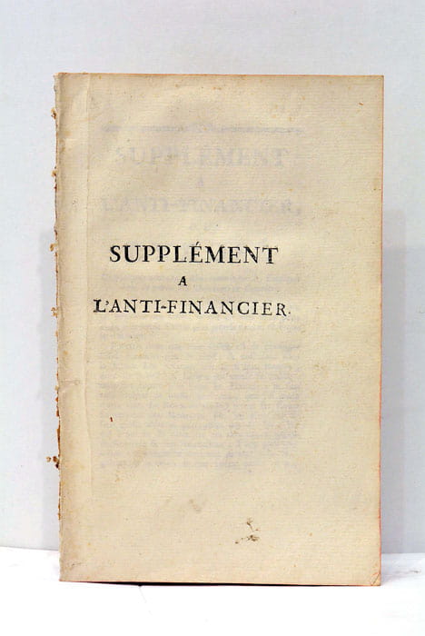 SUPPLEMENT à l'Anti-Financier ou Exposé de quelques nouveaux Abus commis …