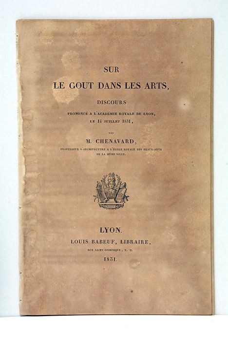 Sur le Goût dans les Arts, Discours prononcé à l'Académie …