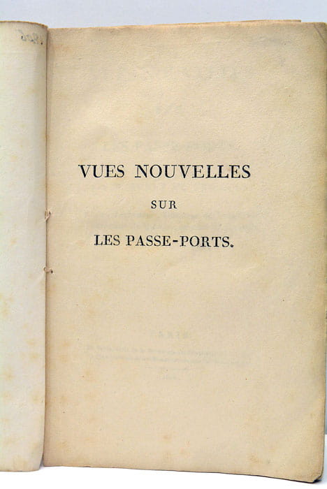 Vues Nouvelles sur les Passe-Ports.