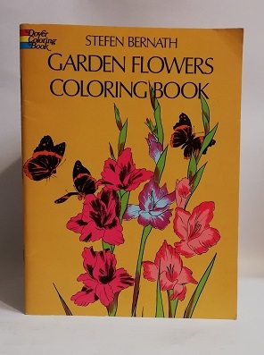 GARDEN FLOWERS COLOURING BOOK.